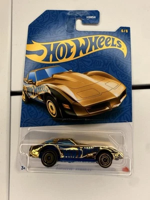 Corvette Stingray Gold/Blue Chase 2025 58 aniversario Hot Wheels nueva Foto 1 de 4