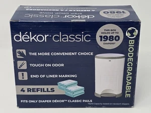 Decor Classic Forros para Cubos de Pañales 4 Recambios Hasta 1980 Pañales Biodegradables - Imagen 1 de 7