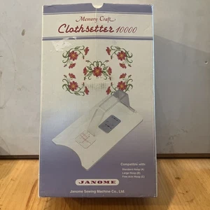 Janome Memory Craft Clothsetter 10000 Fits Hoop A, B, C. Boxed Embroidery Boxed - Picture 1 of 4