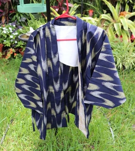 Vintage Samurai japanischer Wollkimono, Größe Medium - Large - Bild 1 von 4