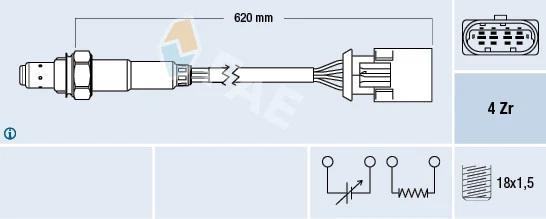 FAE 77396 Sonde lambda pour MG,MINI,ROVER - Photo 1/1