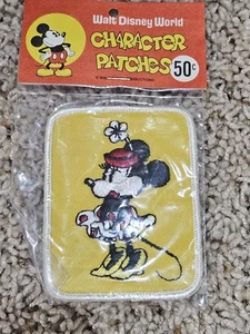 Vintage 1970s Embroidered Minnie Mouse Patch - Picture 1 of 3