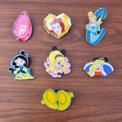 Disney Princess Princesses x7 Pins Pin Bundle Lot Collection - Cinderella Ariel - Image 1 of 2