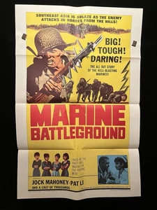 Póster de la película Marine Battleground 1966 de una hoja Jock Mahoney Guerra militar Corea - Imagen 1 de 1