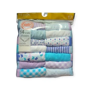 Wonder Nation Mädchen Slips Mehrfarbig - 14er Pack - Größe 12 Neu im Paket - Bild 1 von 2