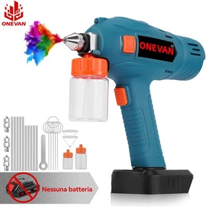 Akku Farbsprühsystem Tragbare Farbspritzpistole Lacke Sprühpistole für Makita18V - Bild 1 von 17