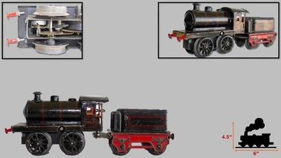 1910's Early Märklin #980 small 0-gauge Clockwork Locomotive - Rare Size - Image 1 of 4