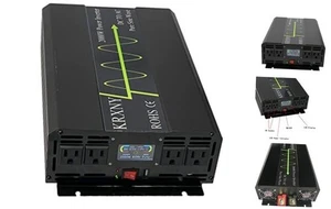 2000W Power Inverter 12V DC to 120V AC 60HZ Pure Sine Wave with USB Port LCD  - Picture 1 of 8