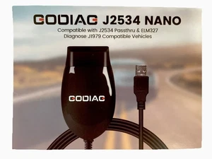GODIAG J2534 Compatible J2534 Passthru & ELM327 Diagnose J1979 Compatible Car - Foto 1 di 3