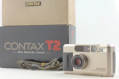 [Near MINT] Contax T2 Titan Silver Point & Shoot 35mm Film Camera From JAPAN - Image 1 of 4