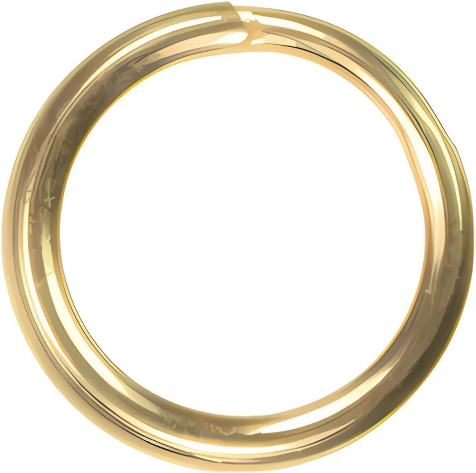 Anillo dividido de oro macizo de 14K 5 mm para fabricación y reparación de joyas, anillo de salto redondo con Foto 1 de 1