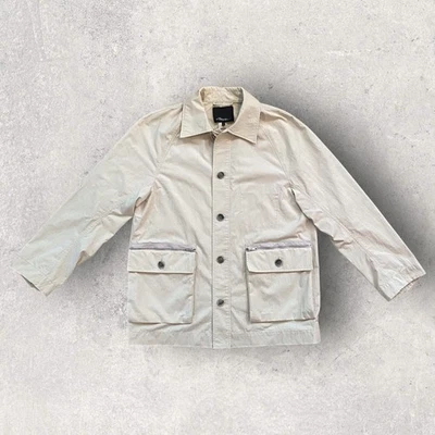 3.1 Philip Lim 斜纹纽扣前编舞外套沙米色 M 码  — 第 1/4 张图片