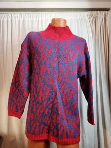 Suéter Vintage Años 80 90 Unidos Colores De Benetton Acogedor Mohair Italia M/L - Imagen 1 de 7