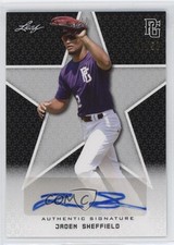 2020 Leaf Perfect Game National Showcase Black /50 Jaden Sheffield #BA-JS3 Auto