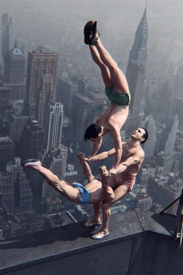 The Donalds Acrobats Sky Scrapers 1930 Original Vintage Wall Art - POSTER 20x30 - Image 1 of 4