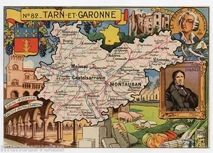 Cpsm . J.P.Pinchon.département Français.french Geography.n ° 82.TARN E Garonne - Picture 1 of 2
