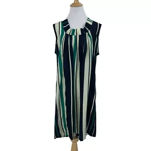 Loyal Hana Cybelle Nursing Maternity Dress M Medium Satin Polyester Stripe - Picture 1 of 11
