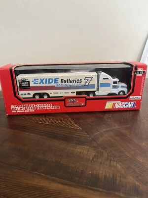 1994 #7 Geoff Bodine Racing Team Transporter Exide Batteries NASCAR 1:64 Scale - Image 1 of 4