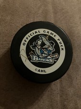 Cleveland Barons AHL Autographed Roy Sommer Game Hockey Puck In Glas Co 2002