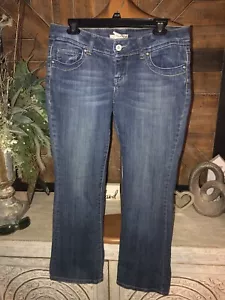 REFUGE Jeans Women's size 9 Flared Stretch Low Rise Blue - Picture 1 of 11