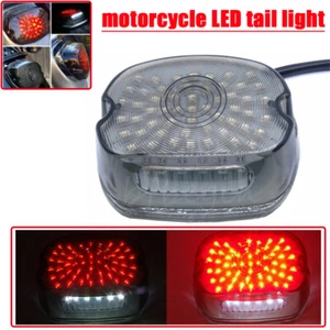 Smoked LED Tail Light Brake License Plate Lamps For Harley Electra Glides Dyna - Bild 1 von 11