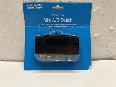 NOS Radio Shack 75 Ohm Coax A/B Switch. No. 15-1247B - Image 1 of 2