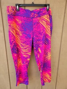 Xersion 3x Fitted Exercise Capri Grau Lila Hellorange 🧡 Fuchsia - Bild 1 von 8