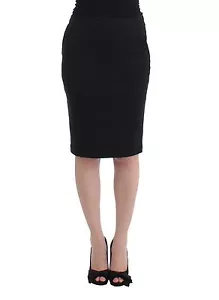 GF Gianfranco FERRE Rock schwarz Bleistift knielang gerade IT38/US4/XS UVP 280 $ - Bild 1 von 9