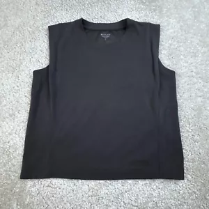Athleta Seasoft Tank Sweatshirt Black Womens Large - Picture 1 of 6