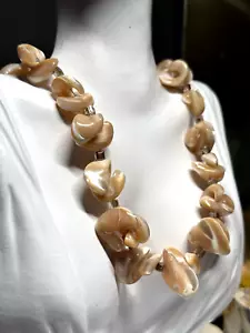 Vintage Sterling Silver 925 Necklace Jewellery Spiral Shell Garland - Picture 1 of 14