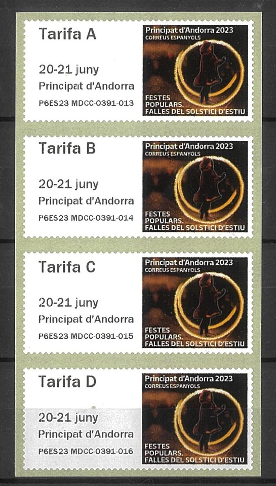 Spanish Andorra 2023 The Fallas Festivities Set of 4 Frama Stamps MUH - Image 1 of 1