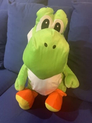 Nintendo Super Mario 20" Yoshi Dinosaurio Peluche Almohada Juguete Verde Suave Con Bolsa  Foto 1 de 4