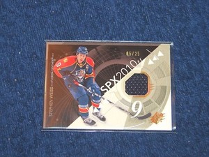 STEPHEN WEISS PANTHERS 2010-11 UPPER DECK SPX SPECTRUM #43 JERSEY 05/25 (H-57)