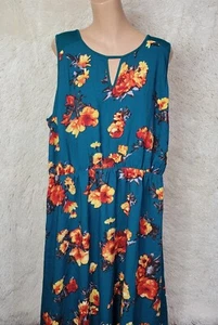 Stitch Fix Market & Spruce Evander Dress Womens Plus Size 3X Green Floral NWT K - Picture 1 of 11