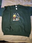 Adult 3X Sweatshirt Green with Frog and Bee Hive fiber Print 243268