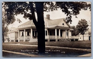 RPPC  c1910 Residence Of George Levey Ludlow Vermont VT Real Photo Postcard - Picture 1 of 2