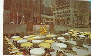 Postal de colección New York City NY Lower Plaza RCA Bldg Rockefeller Center  - Imagen 1 de 2