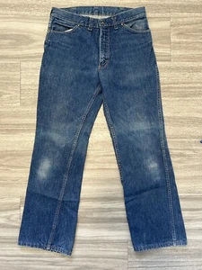 70er Jahre Markenlose Jeans Herren 32 x 30,5 Scovill Reißverschluss - Bild 1 von 11