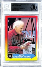 1989 Topps Back To The Future TOM WILSON "Biff" Signed Auto Card #29 BAS Slabbed