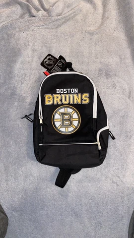 NHL Boston Bruins Double Zip Mini Backpack NWT Cover