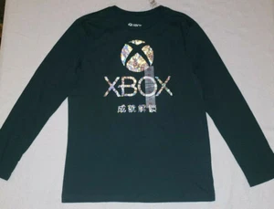 Boy's Xbox Dark Green & Silver Long Sleeve T-Shirt Top Size XL (14-16) - Picture 1 of 3