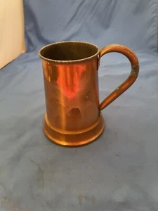 Copper Mug With Handle And Glass Bottom! - Imagen 1 de 6
