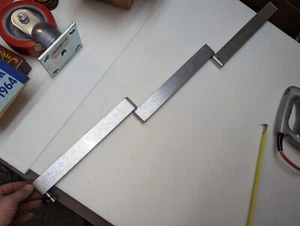 Vintage Weird Stainless Telescoping Wall Mount PARTS REPAIR PIECE Heavy Duty - Picture 1 of 7