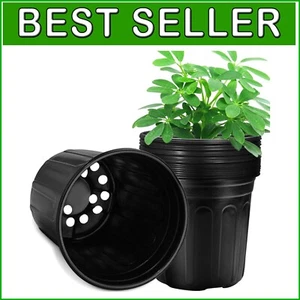 Versatile 5 Gallon Plant Pots - Soft Plastic Nursery Pots for Indoor/Outdoor Use - Picture 1 of 9
