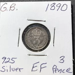 1890 GREAT BRITAIN SILVER 3 PENCE**L@@K***HIGH Grade**Combined Shipping**L@@K*** - Picture 1 of 4