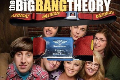 ¡Bazinga con hebilla! Cinturón de seguridad ajustable Big Bang Theory hebilla unisex Foto 1 de 4