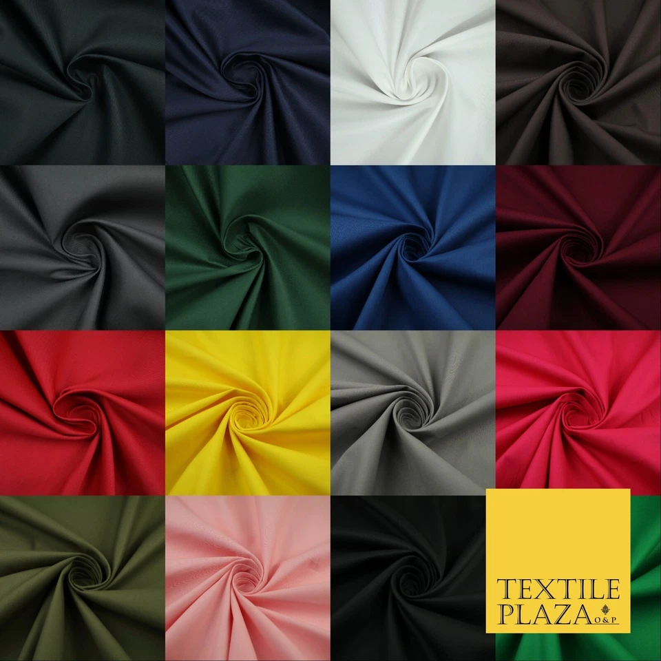 TEXTILE PLAZA 16 COLOURS - 100% Cotton Drill Fabric Twill Upholstery Uniform Workwear Craft