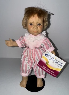 1995 BERENGUER 9" Expressions Realistic Sad Crying Baby Girl Missing Headband - Image 1 of 4