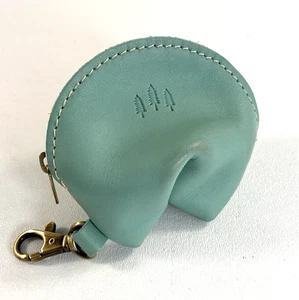 Portland Lederwaren türkis Glückskeks Schlüsselanhänger Etui Tulpe Premium türkis - Bild 1 von 9
