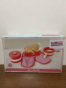 Indigo Jamm Pots 'n' Pans Red wooden toy set 5 Pieces For Children Aged 3 Years+ - Picture 1 of 7